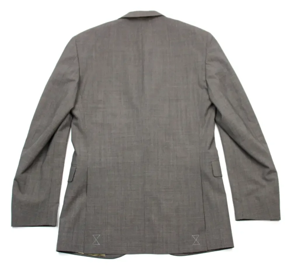 Brooks Brothers 1818 Milano Suit 36 R  30 W Mens Slim Fit Taupe Houndstooh Wool